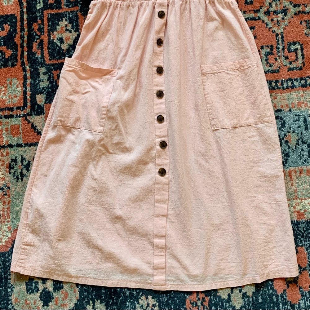 Farmers Market boho patch pocket summer dress L - Picture 4 of 5